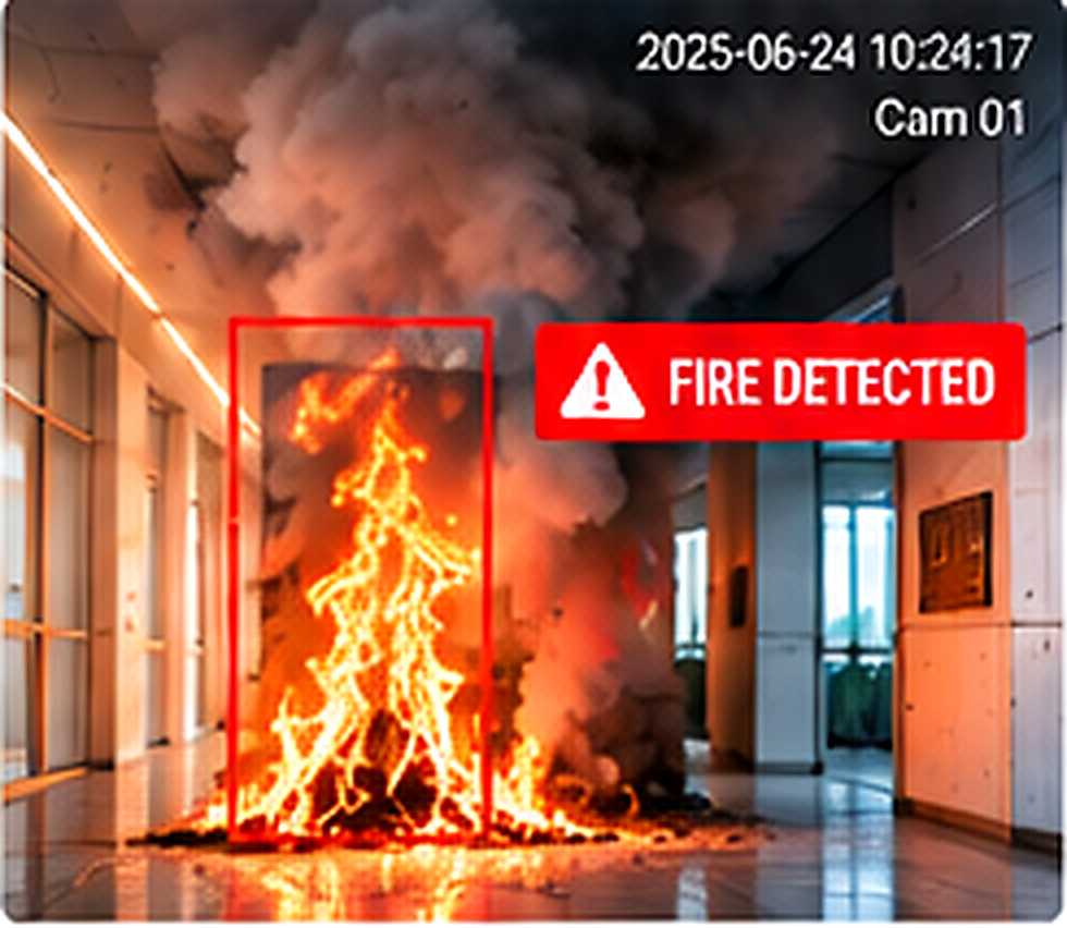 AI CCTV fire detection